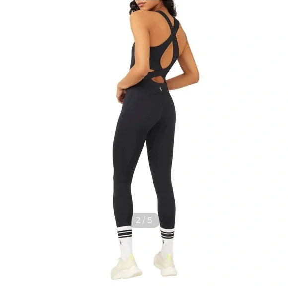 Black Cutout Active Jumpsuit Free People Movement - Picture 2 of 5
